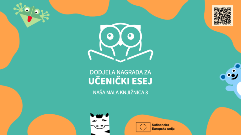 Natječaj Naše male knjižnice za najbolji učenički esej unutar podprojekta NMK3